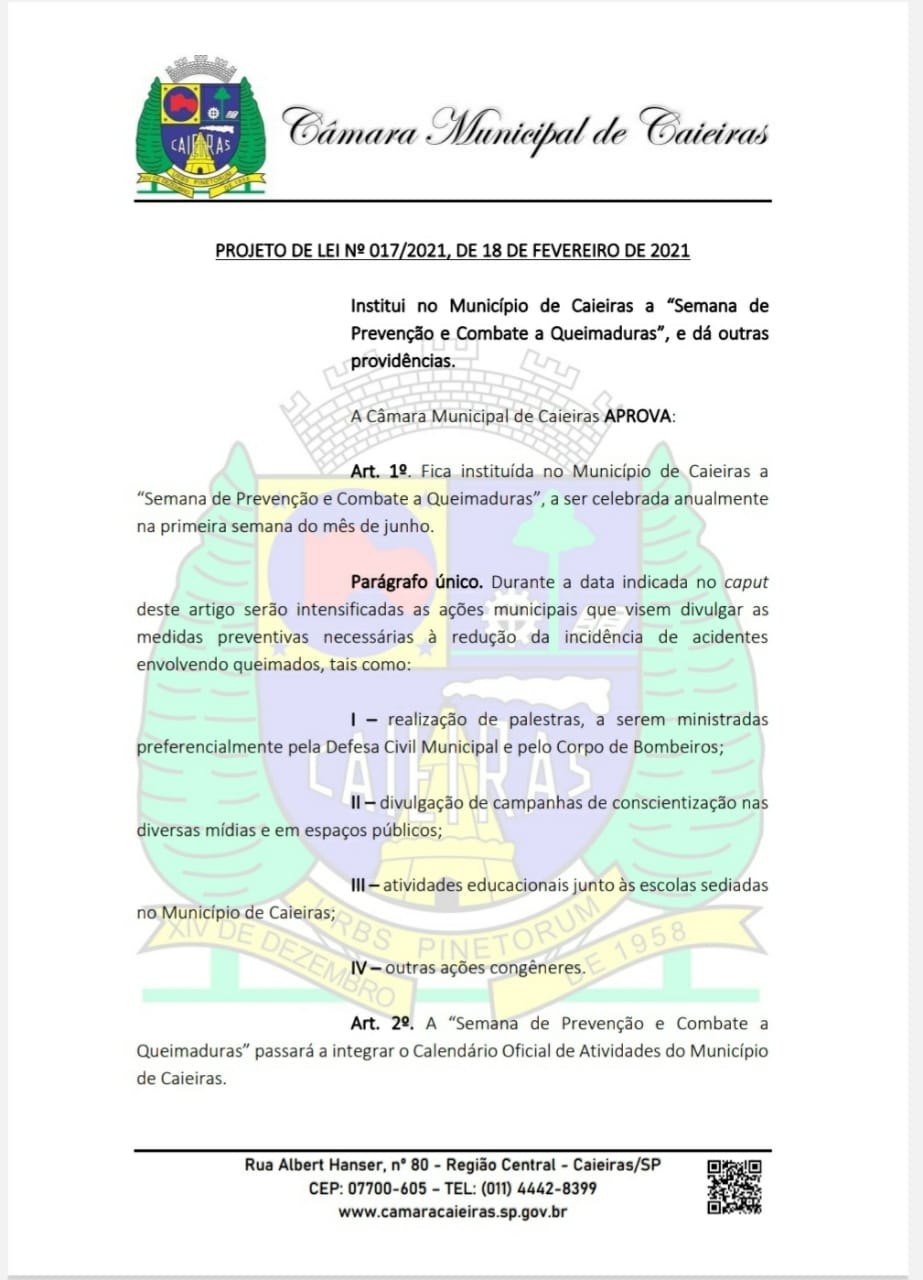 Lei  Municipal de Caieiras